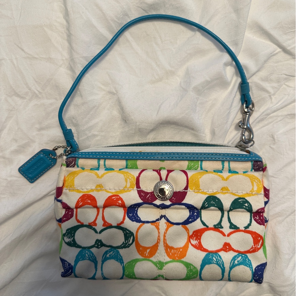 Coach Multi-colored Wristlet/Clutch